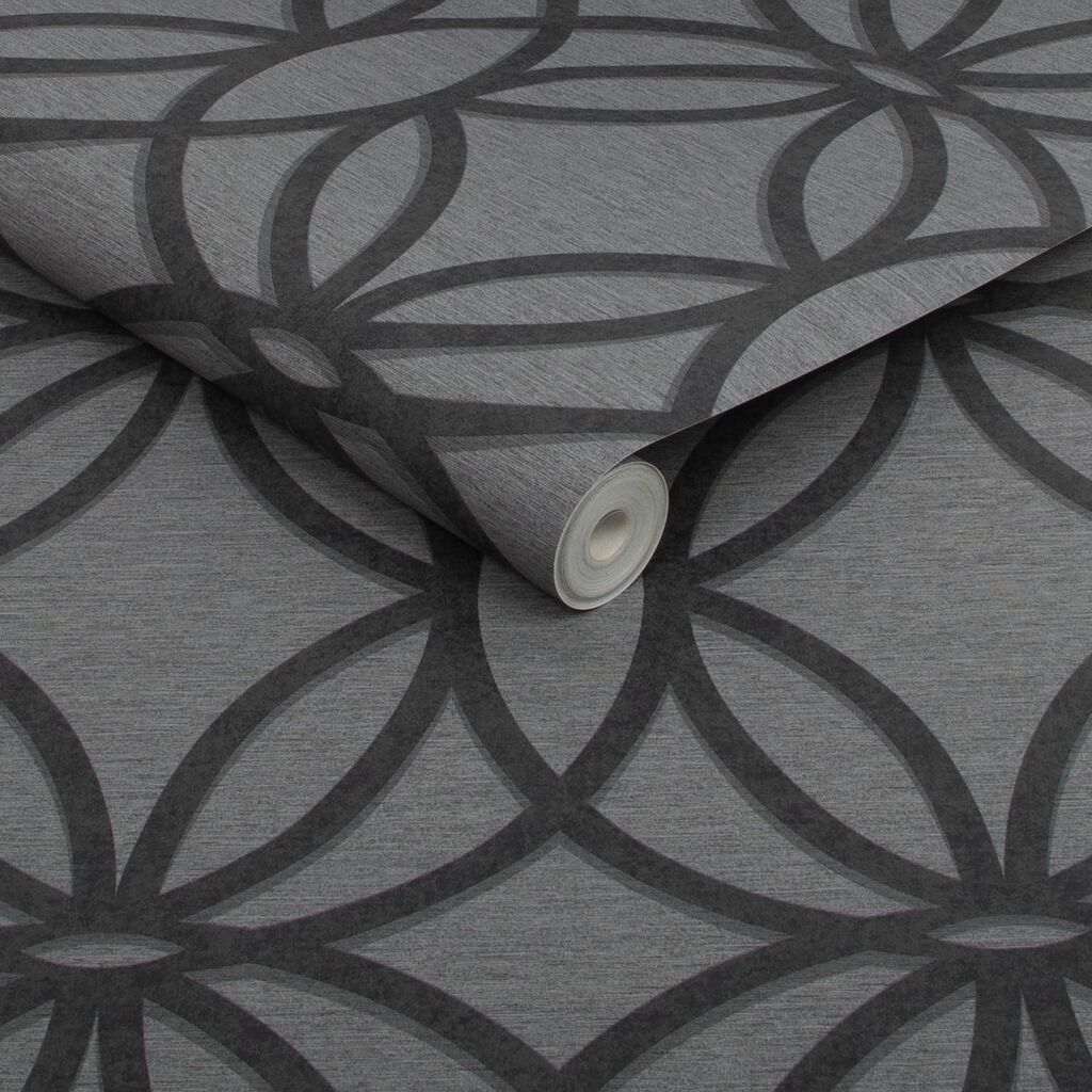 Next Luxe Eclipse Charcoal Wallpaper