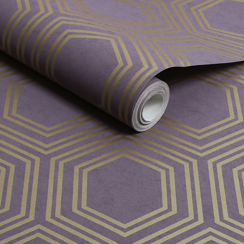 Next Honeycomb Geo Mauve Wallpaper