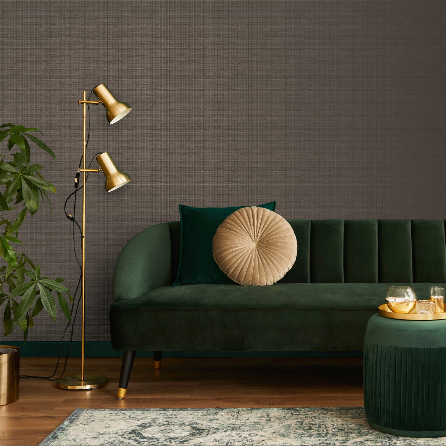 Gilded Texture Taupe Wallpaper