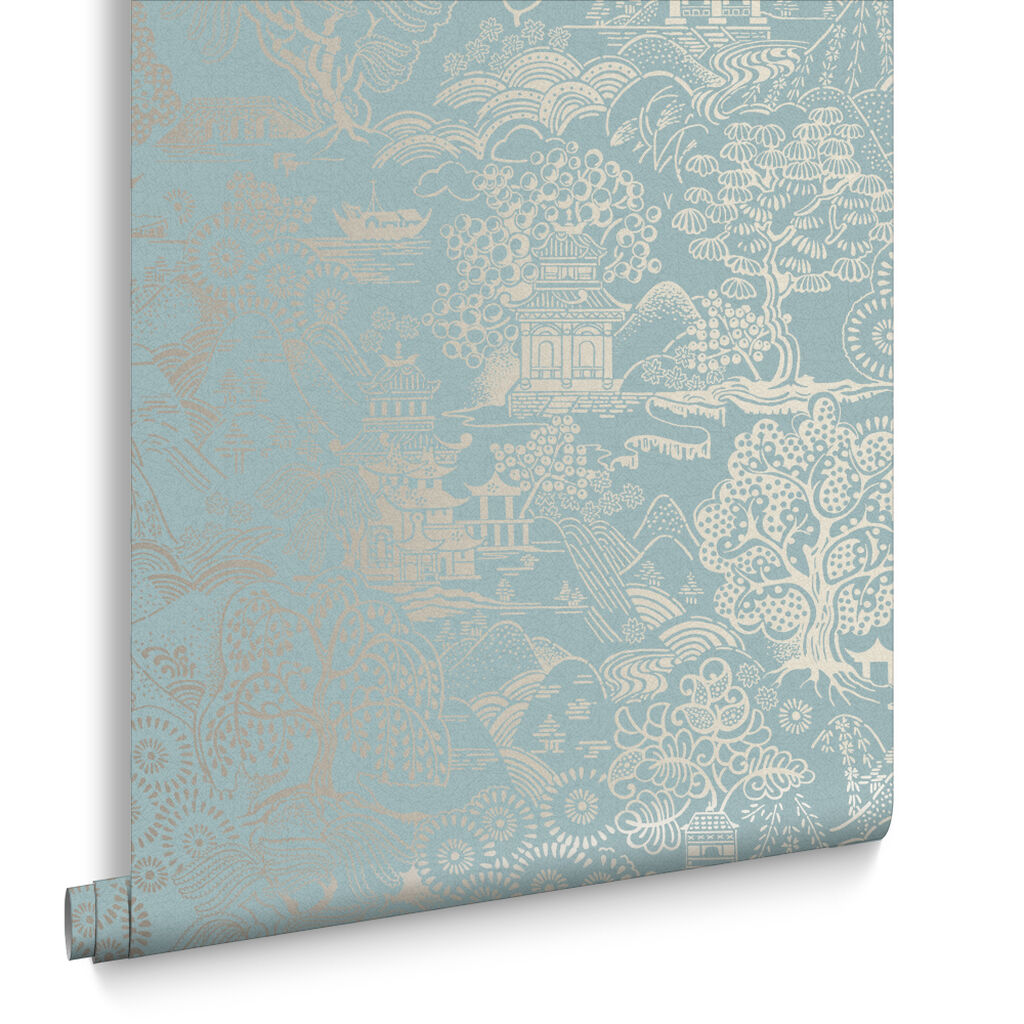 Basuto Duck Egg Blue Wallpaper Graham & Brown