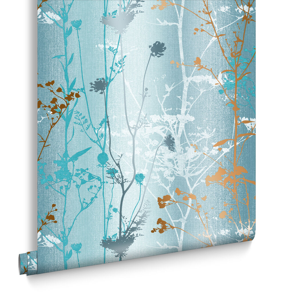 Wildflower Teal Wallpaper Blue Wallpaper Graham & Brown