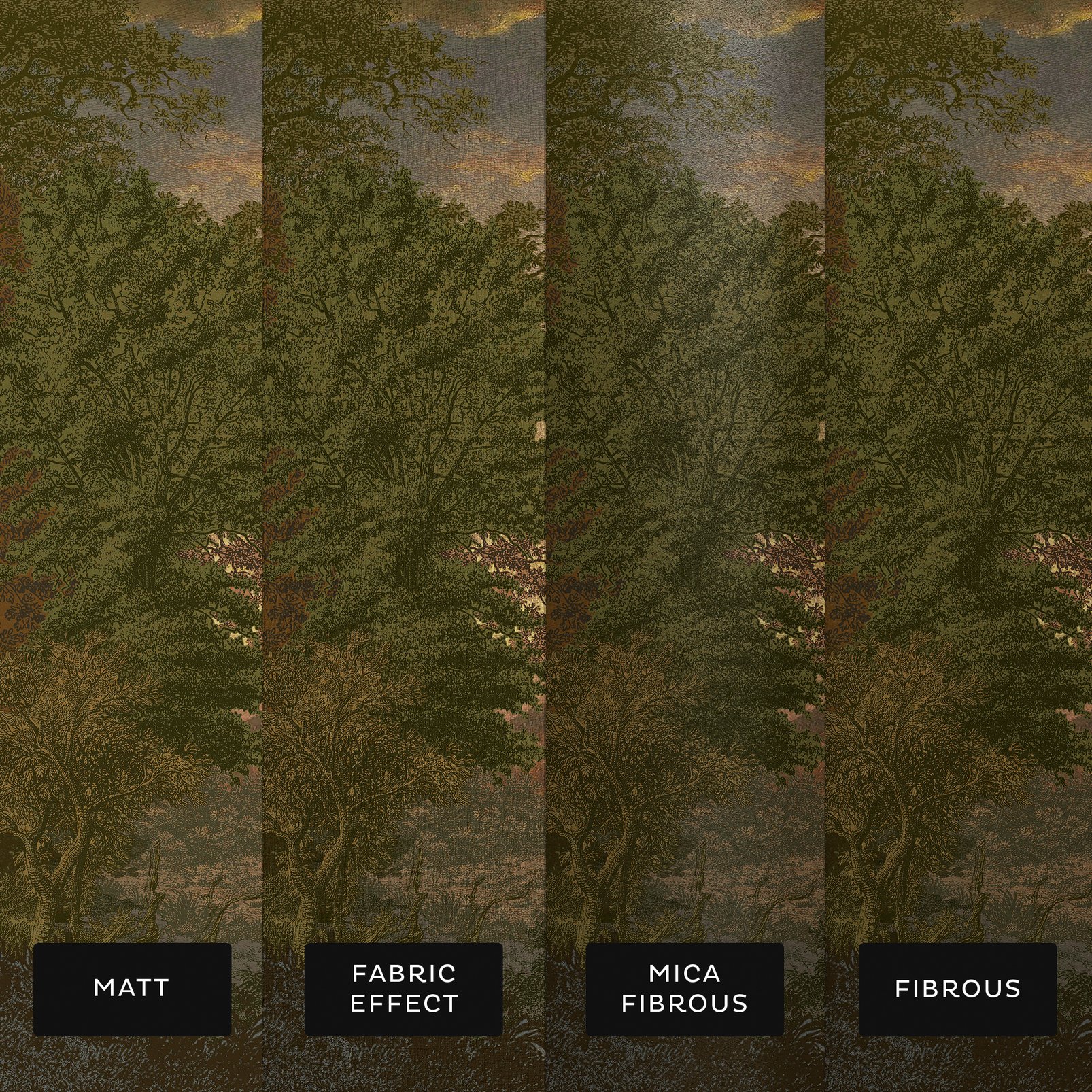 Sketch Forest Morning Bespoke Mural Sketch Forest Morning Bespoke Mural