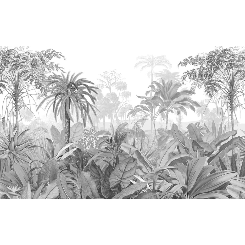 Paradise Jungle Sketch Papier Peint Panoramique sur mesure