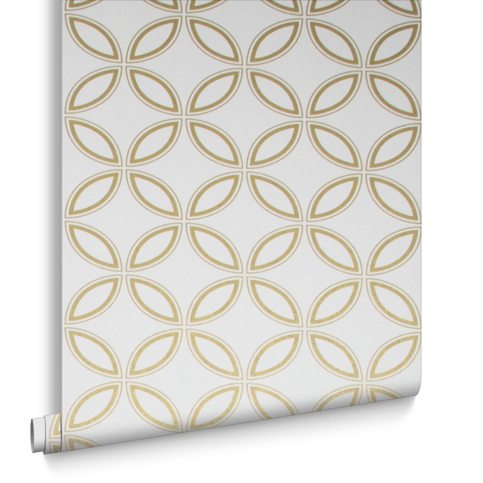 white and gold wallpaper uk