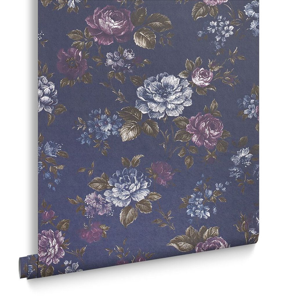 Muse French Navy Wallpaper