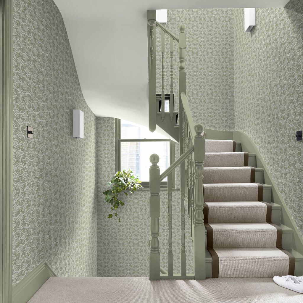 Hopwood Cottage Sage Wallpaper