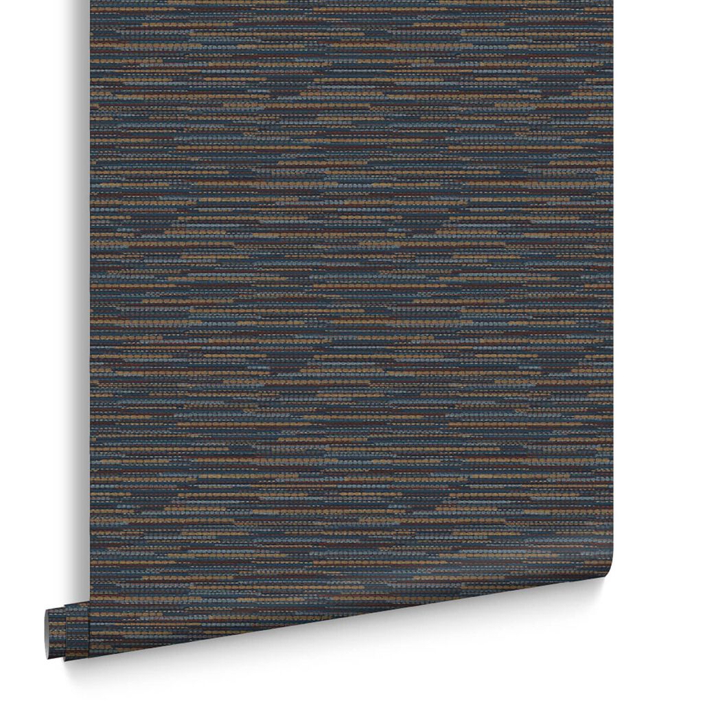 Empress Grasscloth Tapete Marineblau