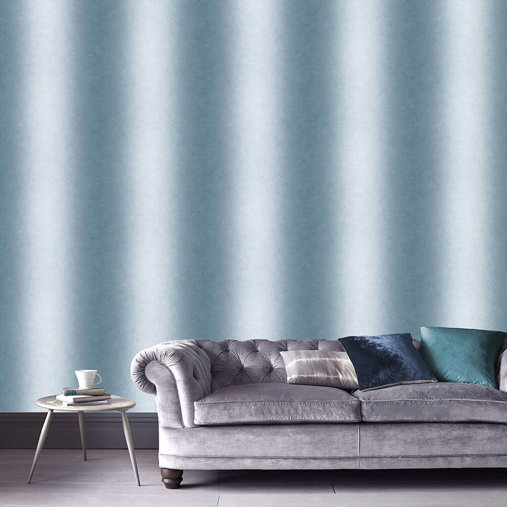 Ombre Stripe Jade Wallpaper