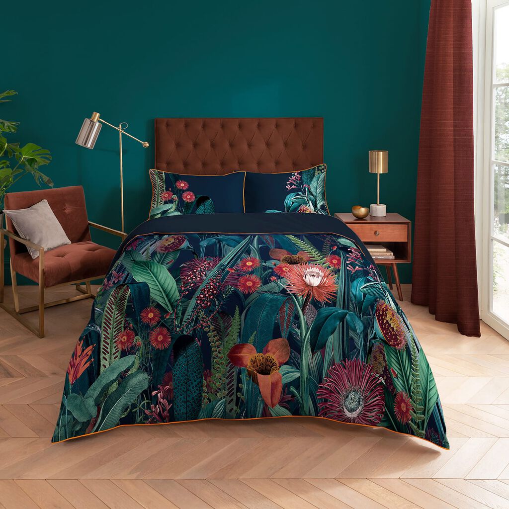 Parure de lit couette Tigerlily bleu nuit