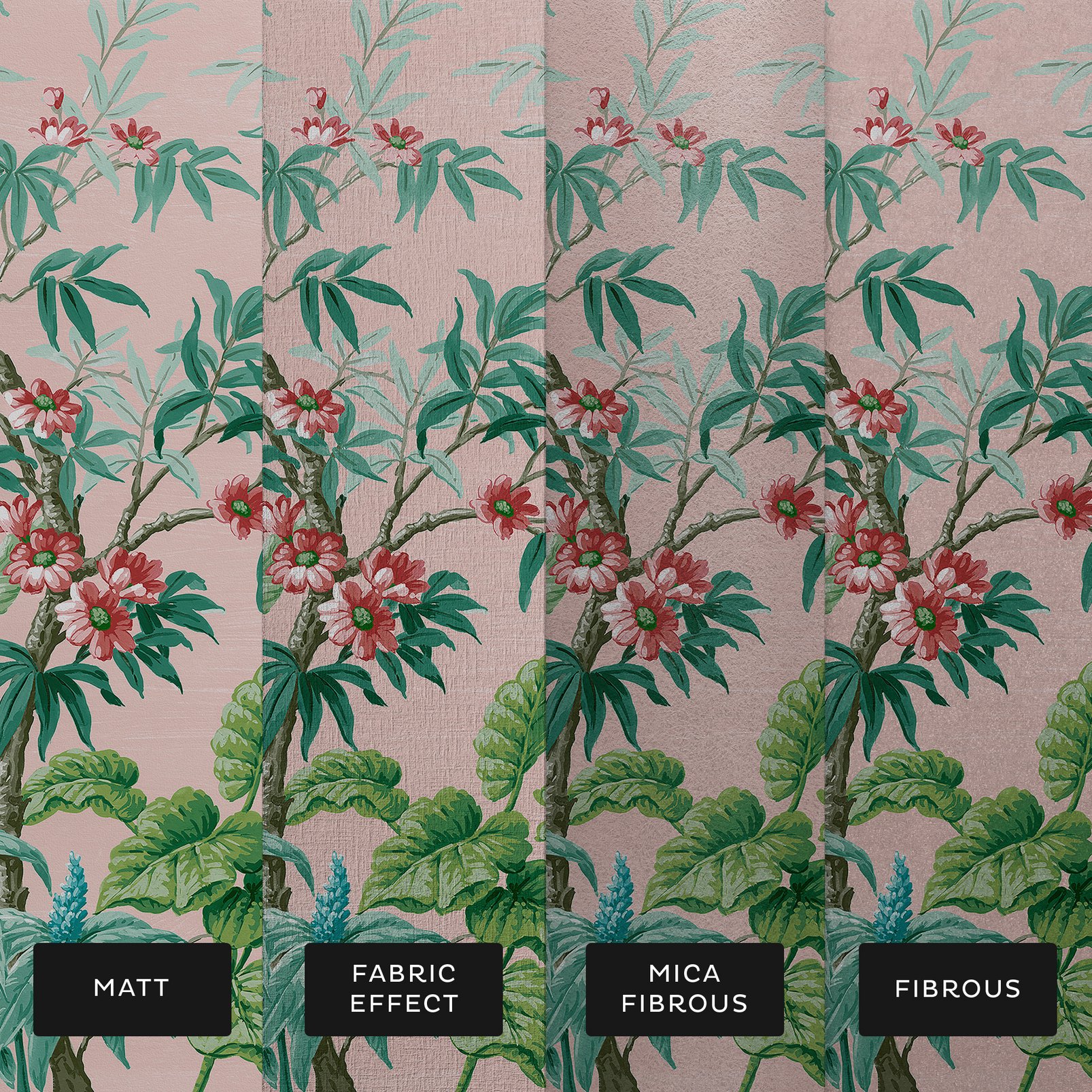 Vintage Tropical Blush Bespoke Mural Vintage Tropical Blush Bespoke Mural