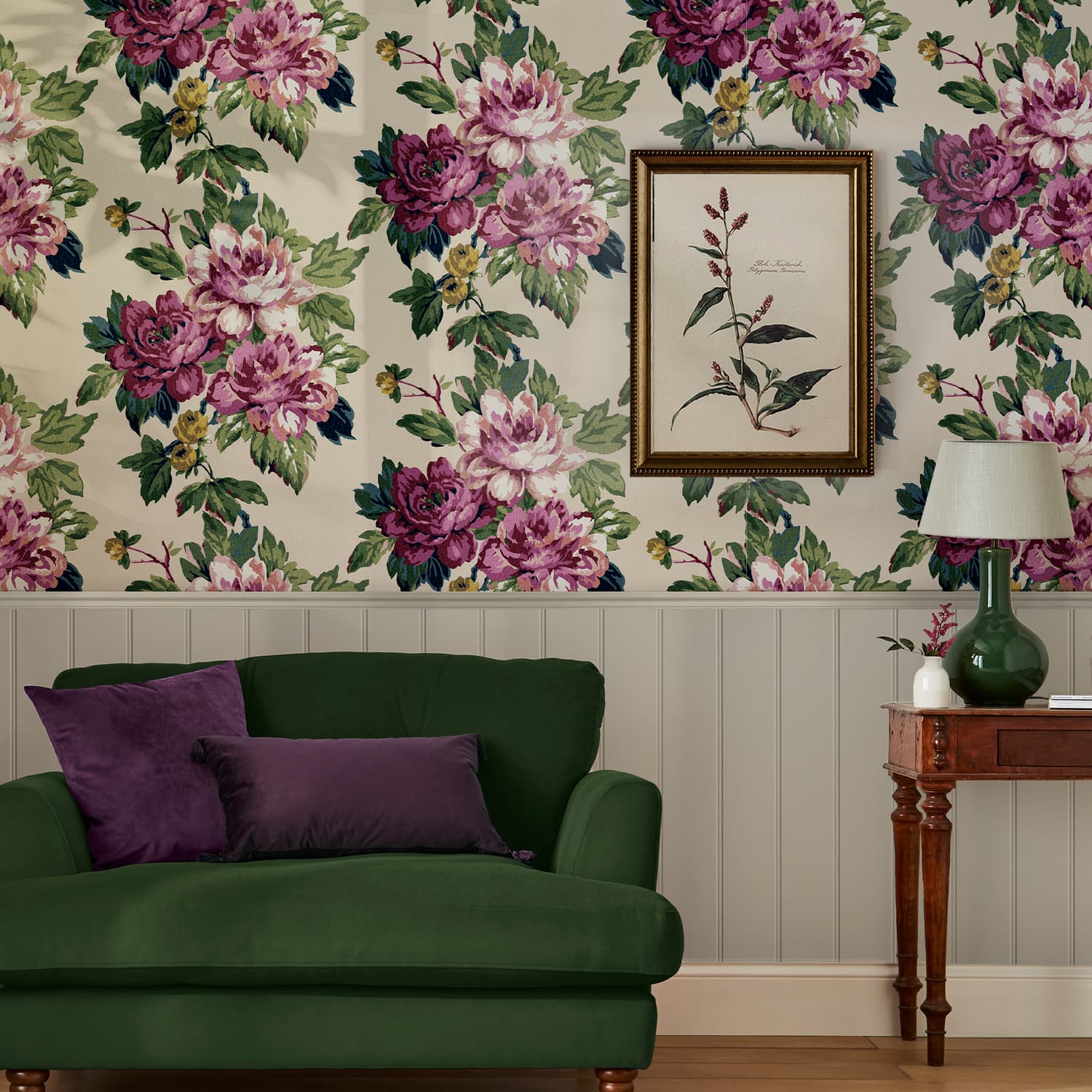 Joules Invite Floral Creme Wallpaper