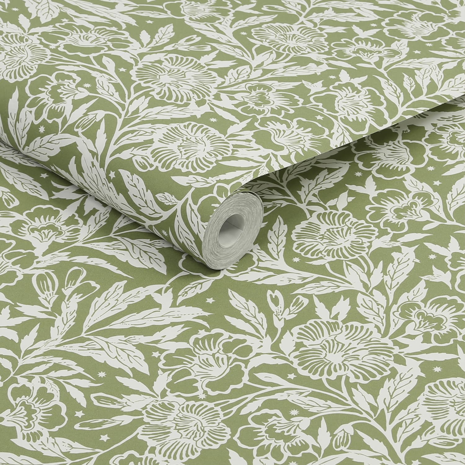 Joules Twilight Ditsy Green Wallpaper