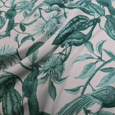 Amherst's Garden Teal Sage Roller Blind