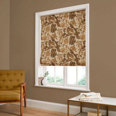 Amherst's Garden Gold Roman Blind