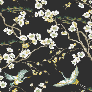 Transform Peel and Stick Heron Black Self-Adhesive Wallpaper