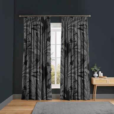 Daintree Palm Sterling Curtain