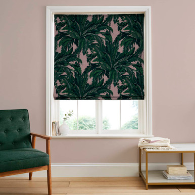 Daintree Palm Blush Roman Blind