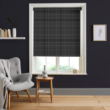 Heritage Plaid Charcoal Roller Shade