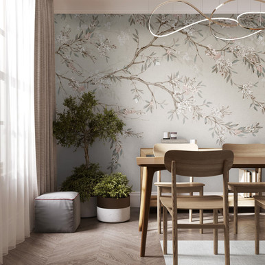 Blossom Trail Neutral Bespoke Mural