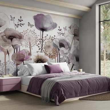 Poppy Purple Bespoke Mural