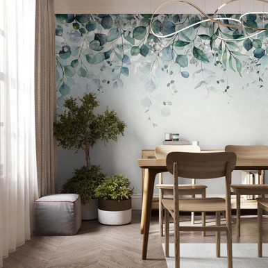 Botanical Cascade Duck Egg Bespoke Mural