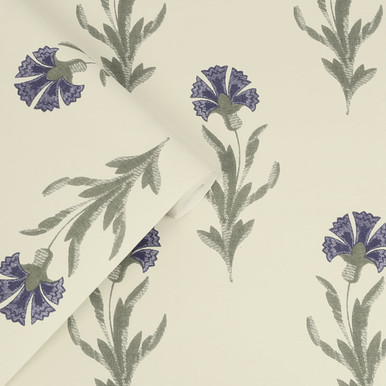 Laura Ashley Dandelion Dusky Seaspray Blue Wallpaper