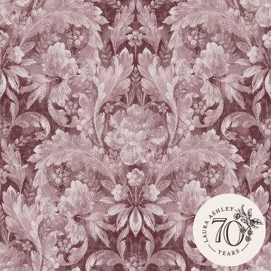 Laura Ashley Apolline Pale Blackberry Wallpaper