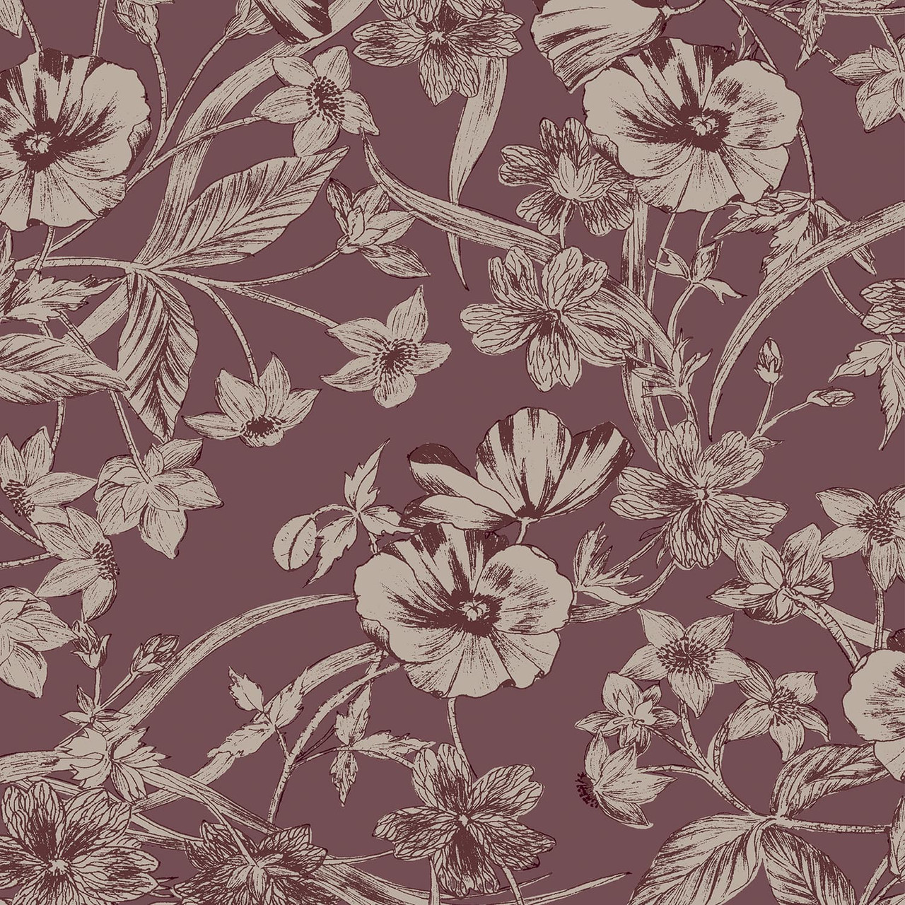 Mulberry Mulberry Sprig Ochre Wallpaper