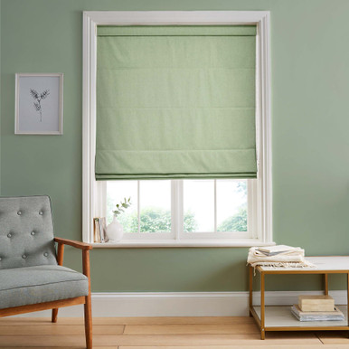 Campanile Soft Green Roman Shade