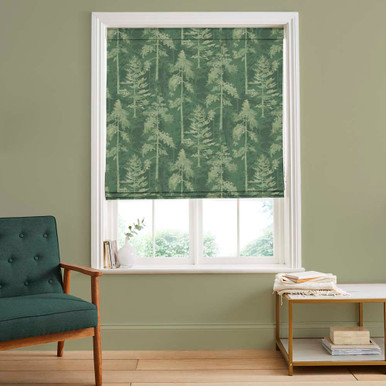 Norse Forest Soft Emerald Roman Blind