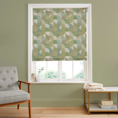 Stitch Craze Sage Roman Blind