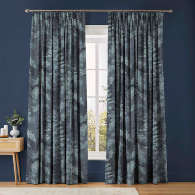 Norse Forest Soft Navy Curtains