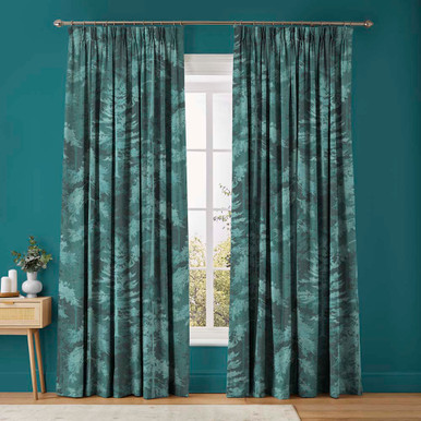 Norse Forest Soft Teal Curtains