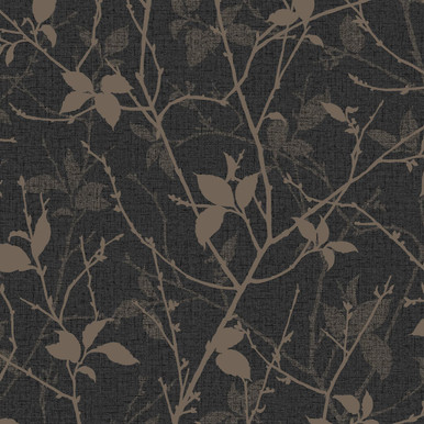 Belle Charcoal and Gold Wallpaper