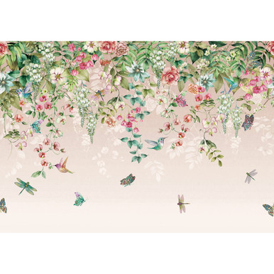 Ethereal Flora Blush Bespoke Mural