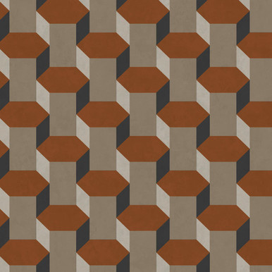 Vintage Geometrics Brown Wallpaper