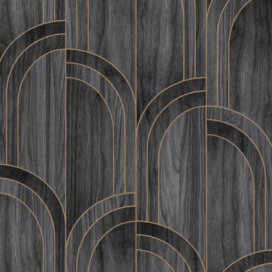 Modella Wood Black Wallpaper