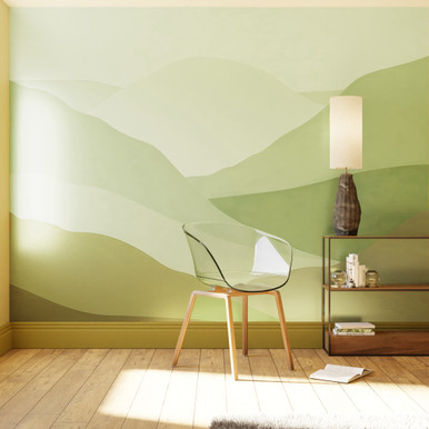 Beyond the Horizon Green Bespoke Mural