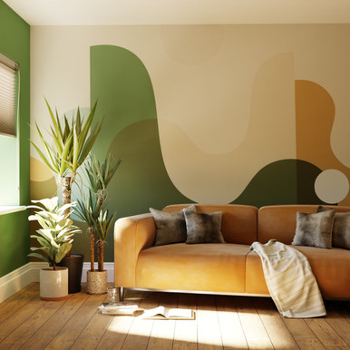 The Wave Green Bespoke Mural