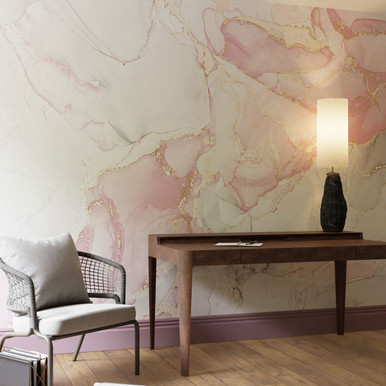 Agate Marble Pink Bespoke Mural