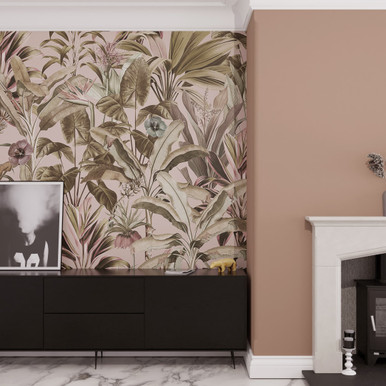 Funky Jungle Blush Bespoke Mural