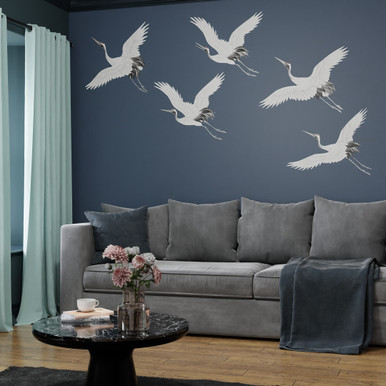 Cranes in Flight Midnight Bespoke Mural