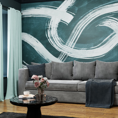 Expression Teal Bespoke Mural