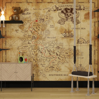 Treasure Map Bespoke Mural