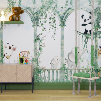 Animal Arch Green Bespoke Mural