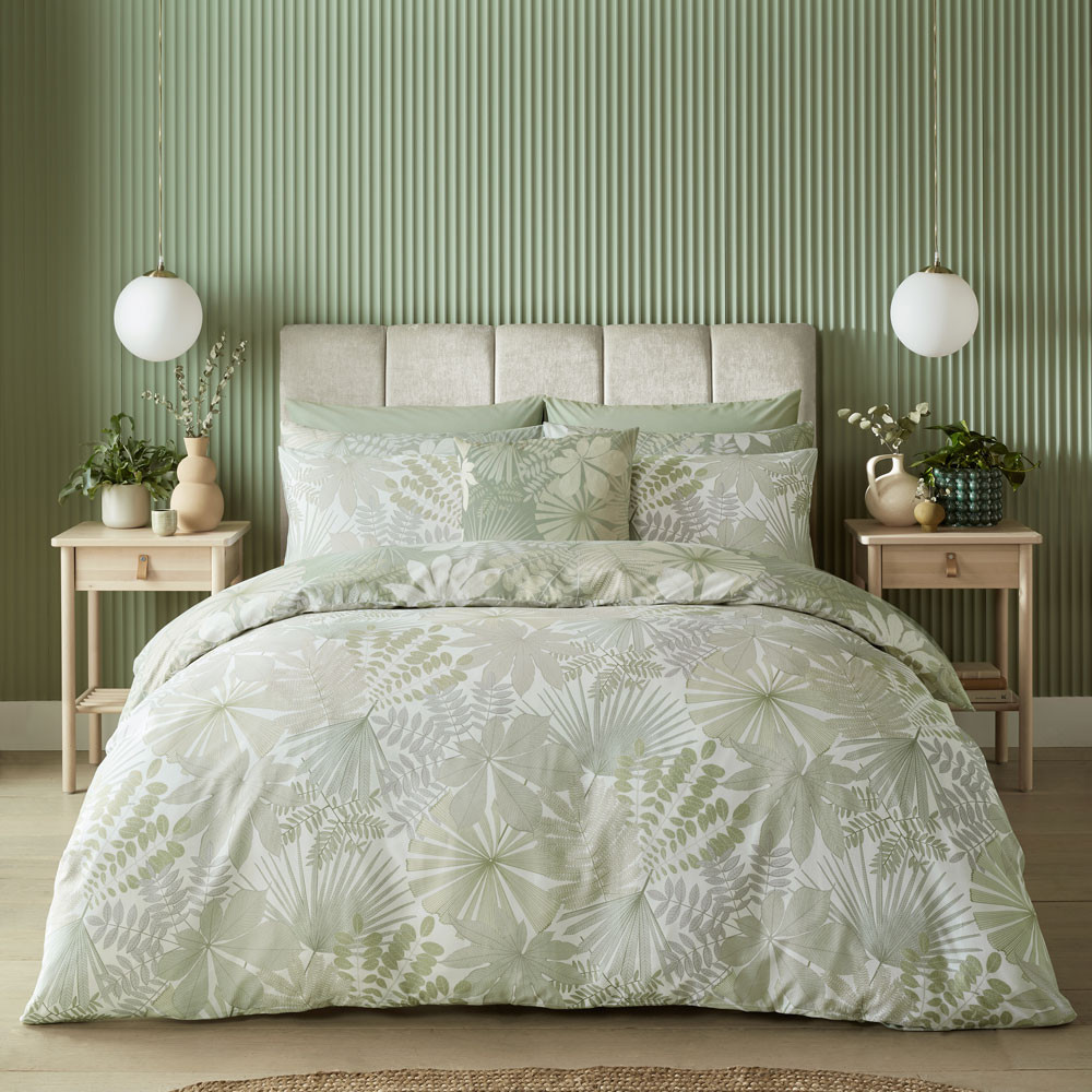 Parure de lit Himalaya - White gatsby / Antique green - Le