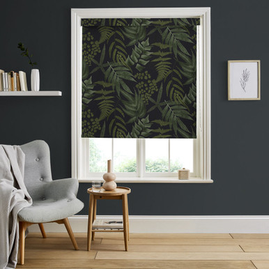 Midsummer Fern Black Roller Shade