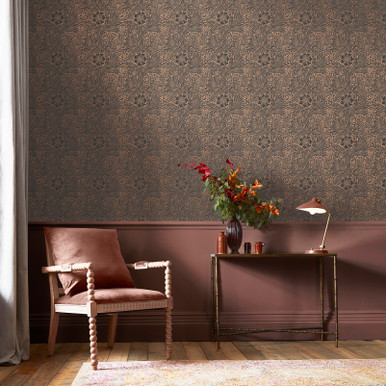 Marigold Fibrous Charcoal Wallpaper