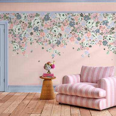 Clifton Floral Pink Bespoke Mural