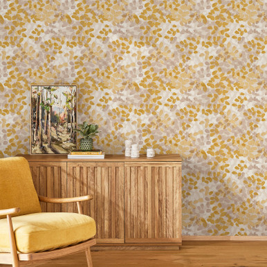 yellow and white wallpaper uk